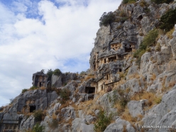 Myra. Lycian rock-cut tombs
